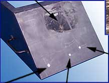 deflects rounds in the 3,000 fps range